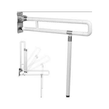 Grab Bar White Folding Leg