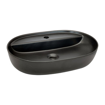 AVECH Matt Black Table Top Wash Basin with tap Hole