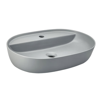 AVECH Matt Grey Table Top Wash Basin with tap Hole