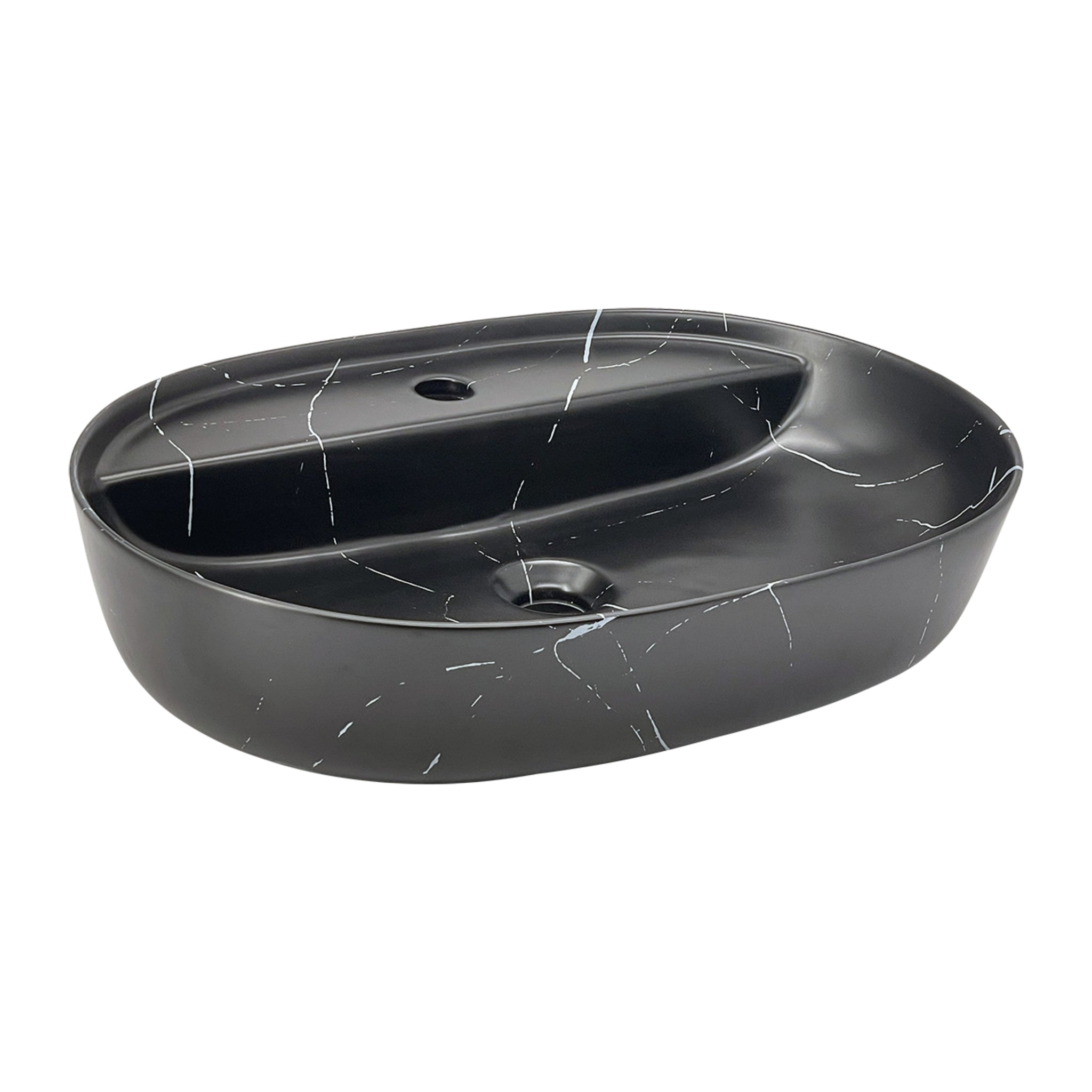 AVECH Matt Black Armani Design Table Top Wash Basin with tap Hole